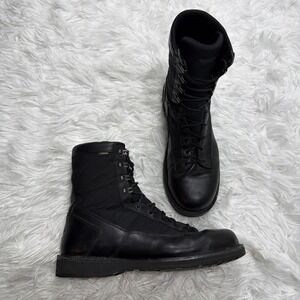 DANNER Boots Gore Tex Combat Mens 11.5 Black Leather Canvas Vibram Heel Utility
